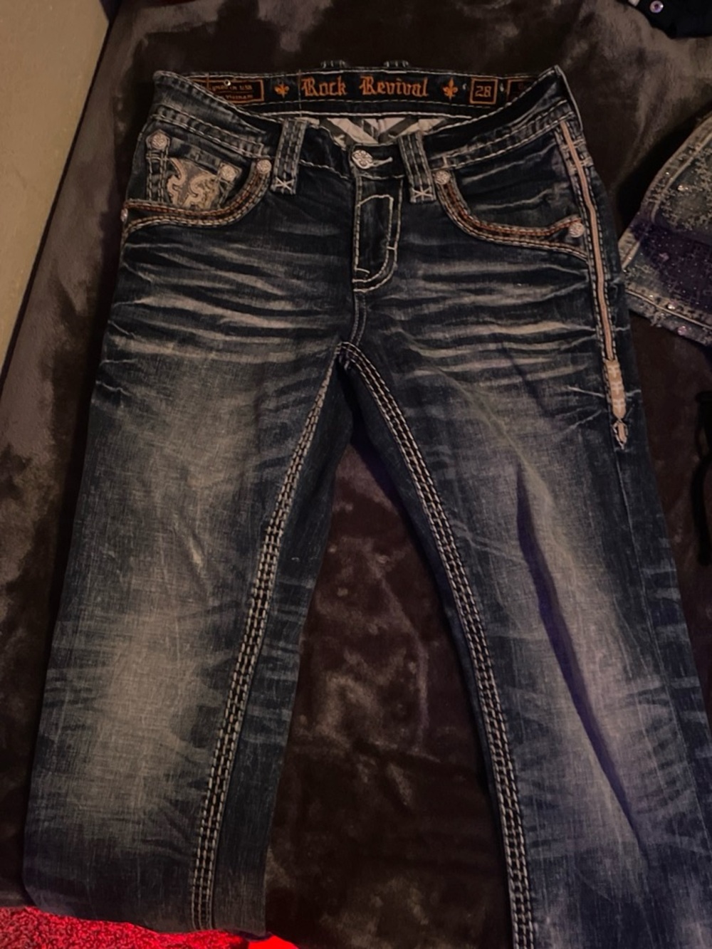 Rock Revival Women's Faded Dark Indigo Skinny Jeans